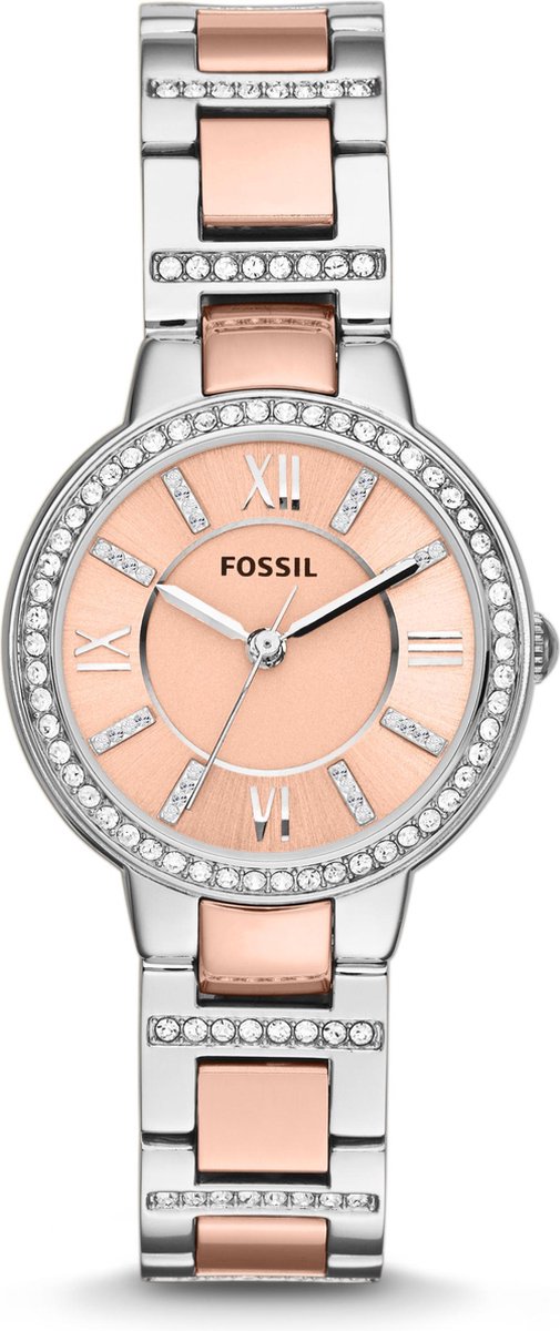 Fossil Virginia ES3405 Dameshorloge 30 mm - Zilverkleurig