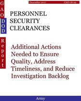 GAO - DOD - PERSONNEL SECURITY CLEARANCES