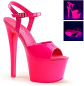 Pleaser Sandaal met enkelband, Paaldans schoenen -38 Shoes- SKY-309UV Paaldans schoenen Roze