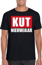 Foute oud en nieuw t-shirt - kut nieuwjaar - zwart voor heren 2XL