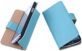 PU Leder Turquoise Hoesje HTC Desire 310 Book/Wallet Case/Cover