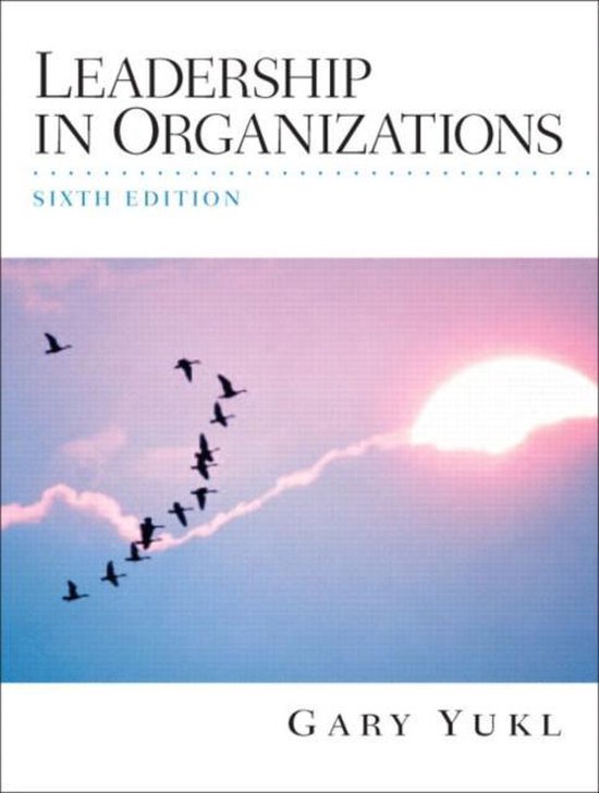 Leadership In Organizations - cover