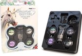 Eenhoorn / Unicorn Chunky glitter make-up set voor gezicht, nagels & lichaam - 4 kleuren, incl. lijm, kwast en spons!