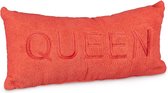 relaxdays badkussen uit microvezel hoofdsteun nekkussen in verschillende kleuren Rood/Queen
