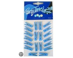 20 mini knijpers blauw