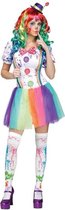 Compleet clowns kostuum Paint voor dames S/M (36-38)