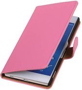 Bookstyle Wallet Case Hoesjes Geschikt voor Sony Xperia Z4 Z3+ Roze