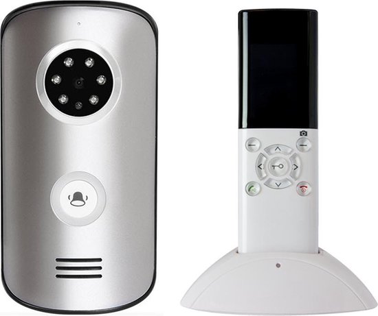 gouden geluid Winst Draadloze deurbel met camera en parlofoon of videofoon, werkt ook op  batterijen – 2,4″... | bol.com