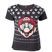 NINTENDO - T-Shirt Mario Black With Stars (S)