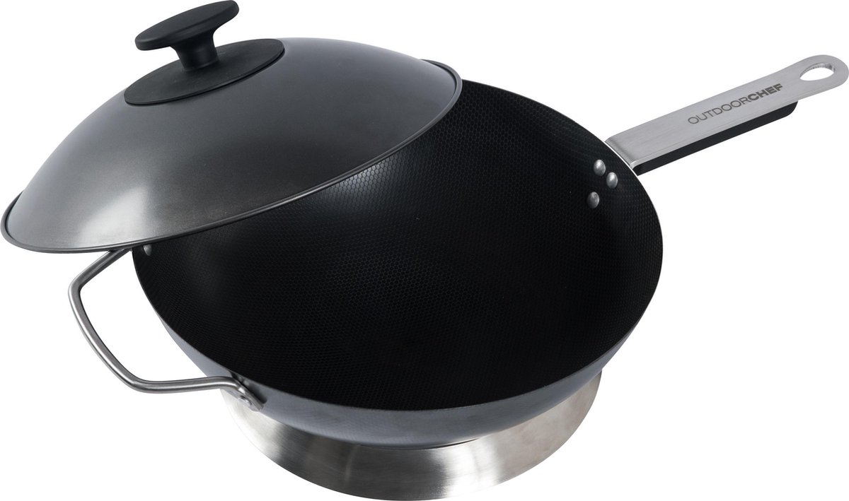 Outdoorchef Wokpan met Steel en Deksel Ø 35 cm