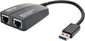 Tripp Lite U336-002-GB tussenstuk voor kabels USB 3.0 2x RJ-45 Zwart