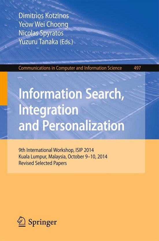Springer Nature Proceedings Computer Science - Information S ... - cover