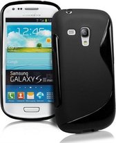 Geschikt voor Samsung Galaxy S3 Mini i8190 Silicone Case s-style hoesje Zwart
