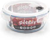 Vershoudbox. Borosilicaat Glas, Rond, 950 ml - Pebbly