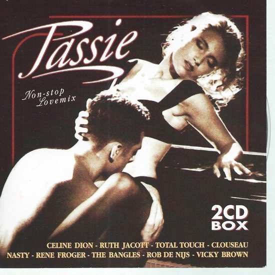 Titel "Passie Non-stop Lovemix", 2CD box met twee personen.