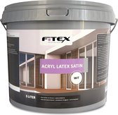Fitex-Muurverf-Acryl Latex Satin-Ral 9010 Zuiver Wit 5 liter
