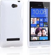 HTC Windows Phone 8S Silicone Case s-style hoesje Wit