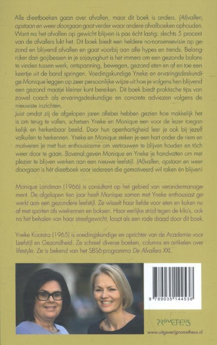 (Af)vallen, opstaan en weer doorgaan - back cover