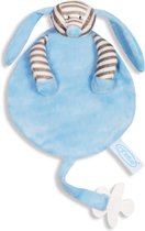 Speendoek - knuffeldoek hond blauw gestreept