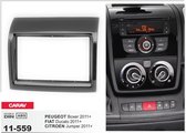 2-DIN PEUGEOT Boxer 2011+ / FIAT Ducato 2011+ / CITROEN Jumper 2011+  (Piano black) afdeklijst / installatiekit Audiovolt 11-559