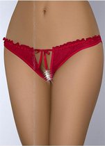 Axami elegante rode open kruis string. Maat L