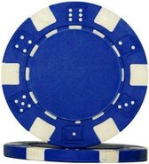 Pokerchip Dice Chip - Blauw - 11,5 gram - 25 stuks