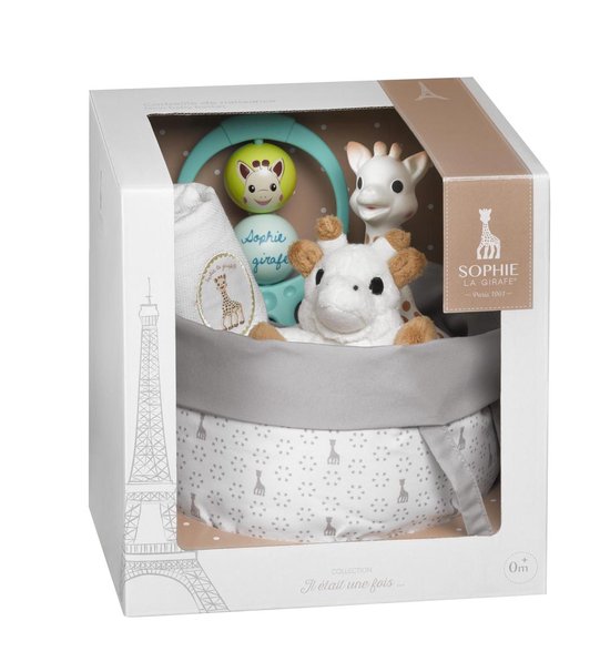 Sophie de giraf Geboortemand - Babygeschenkset - Kraamcadeau - Babyshower cadeau - 21x21x20 cm - Vanaf 0 maanden - 5-Delig — afbeelding 3