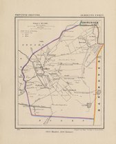 Historische kaart, plattegrond van gemeente Emmen in Drenthe uit 1867 door Kuyper van Kaartcadeau.com