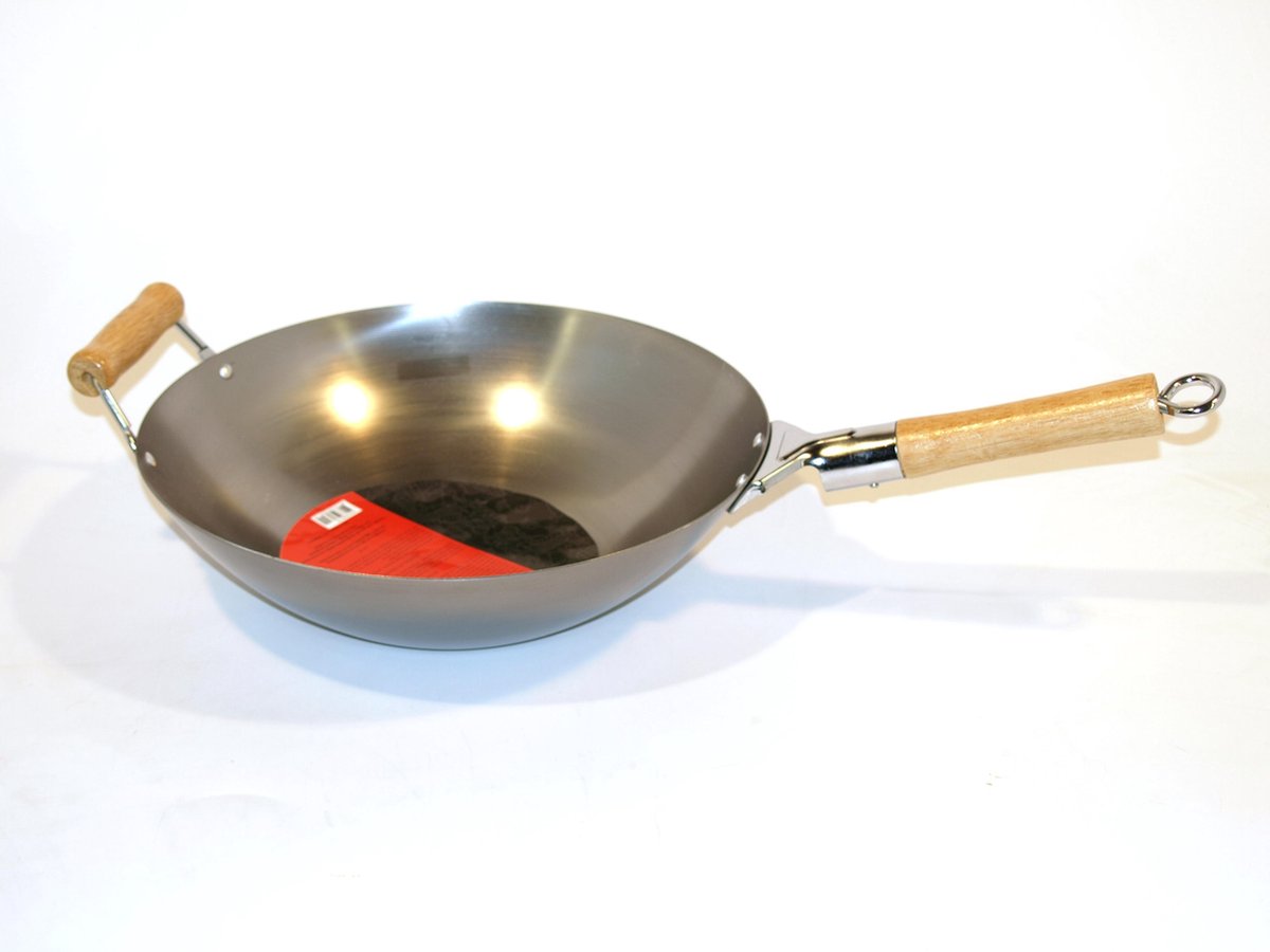 Wok+ tegengreep ø 35cm carbonstaal