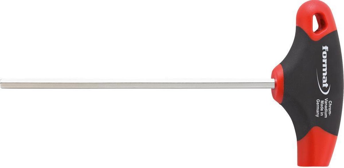 Zeskant-stiftsleutel met T-handgreep CV-staal 5x200mm FORMAT