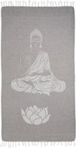 Seahorse Buddha - Hamamdoek - 90 x 180 cm - Anthracite