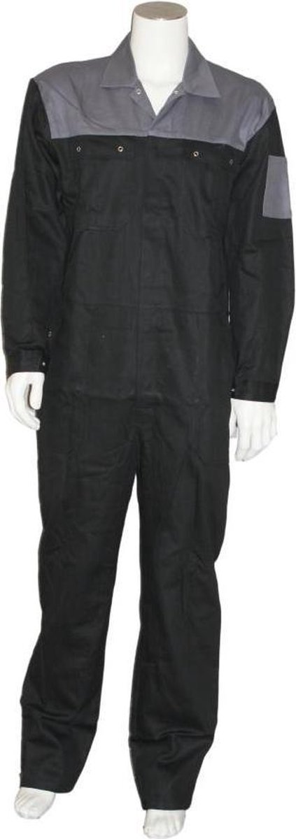 Yoworkwear Overall 100% katoen 2-kleurig zwart-grijs maat 55