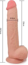 Realistische en Buigmzame Dildo : 8,5 met zuignap