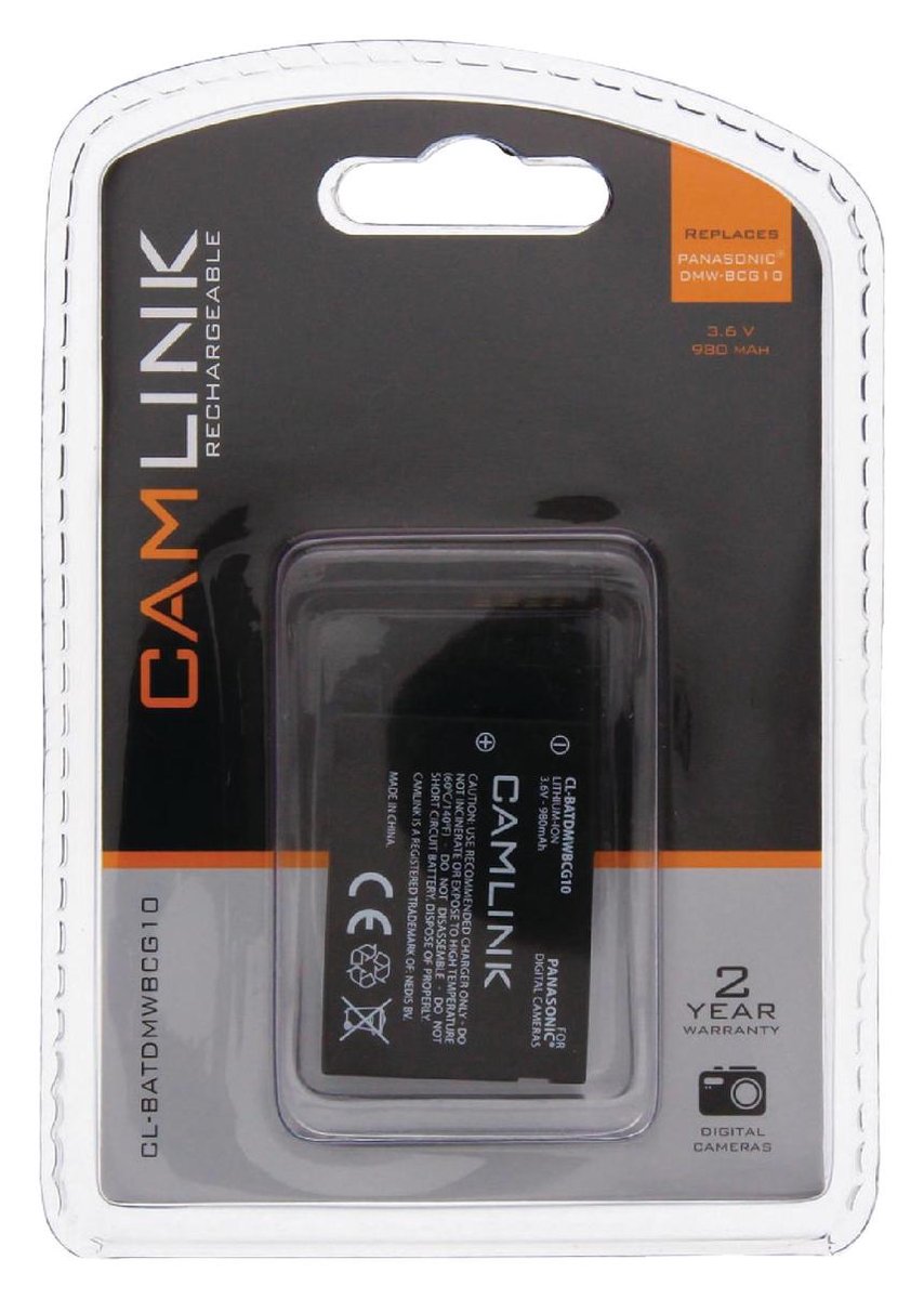 CamLink CL-BATDMWBCG10 Lithium-Ion 980mAh 3.6V oplaadbare batterij/accu
