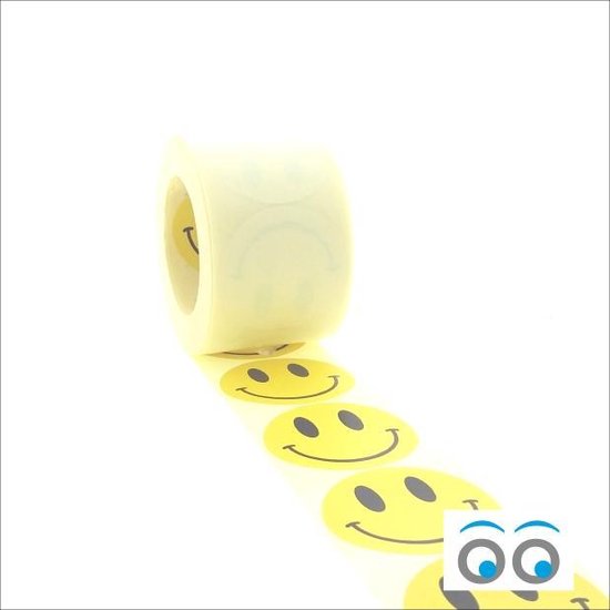 Sluitsticker - Smile etiketten - stickers Rond 47 mm (500 stuks) - Kadoonline etiketten