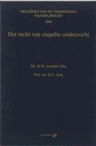 Boek cover Het recht van enquete onderzocht van A.N.A. Josephus Jitta