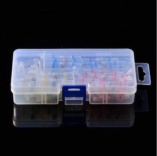 Soldeerverbinders, set van 120 stuks, kabelverbinders met krimpkous, waterdichte draadverbinders, stootverbinders, 4 verschillende maten, krimpverbinders voor thuis, doe-het-zelf, auto's en schepen Soldeerverbinders, set van 120 stuks, kabelverbinders met krimpkous, waterdichte draadverbinders, stootverbinders, 4 verschillende maten, krimpverbinders voor thuis, doe-het-zelf, auto's en schepen