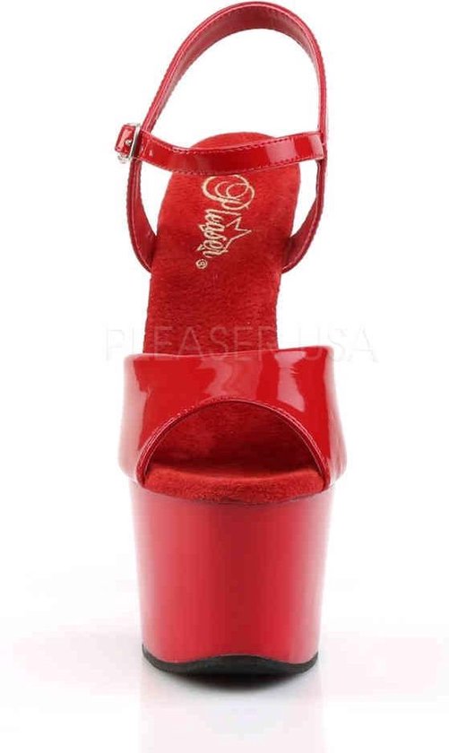 Sandale Pleaser avec bride à la cheville -41 Chaussures- SKY-309 US 11 Rouge
