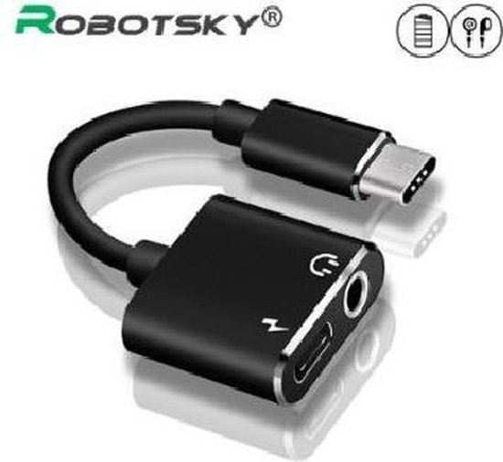 Robotsky USB Type C Naar 3.5mm Koptelefoon Jack Adapter | bol.com