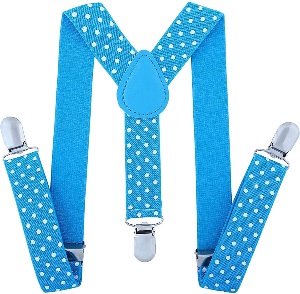 Fako Fashion® - Kinder Bretels - Kinderbretels - Stippen - 65cm - Lichtblauw op Prijzenvolger.com