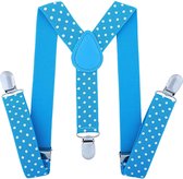 Fako Fashion® - Kinder Bretels - Kinderbretels - Stippen - 65cm - Lichtblauw