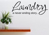 Muursticker - Laundry A Never Ending Story - 40x107 - Zwart