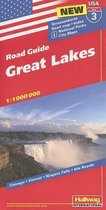 Hallwag USA Great Lakes Road Map