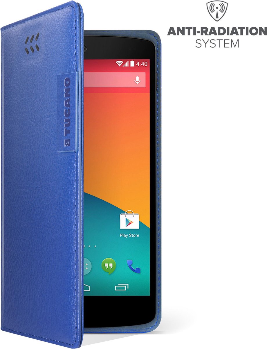 Tucano - folio hoesje voor smartphones M - blauw