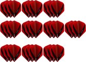 10 Sets (30 stuks) Stevige XS100 Vista - flights - Multipack - Rood