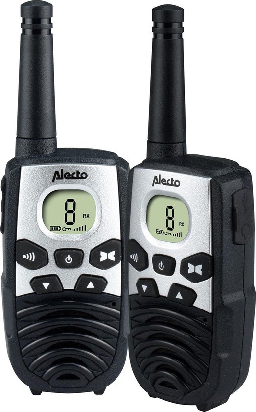 Talkie-walkie Alecto FR-24 - Avec portée jusqu'à 7 km - Écran LCD avec  éclairage - Noir