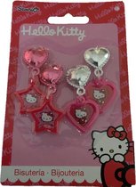 2 Paar Clip oorbellen Hello Kitty