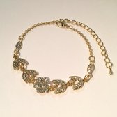 Pracht van een goudkleurige armband met kristal