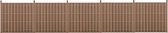 WPC Schuttingpaneel 11 planken met palen 185x932 cm bruin