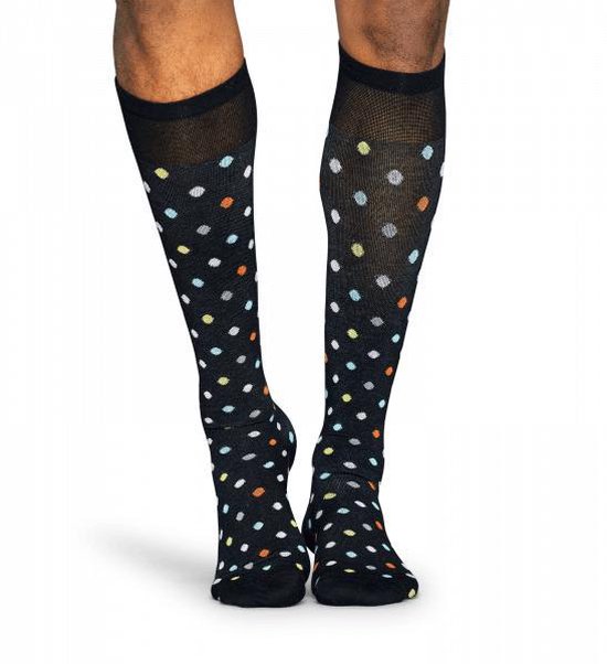 Happy Socks Compression Dot Sock Zwart, Maat 36-38 | bol.com